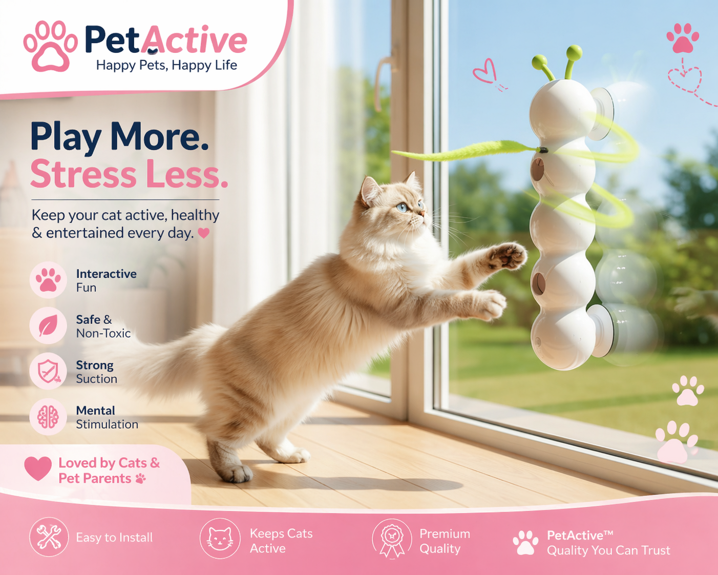 PetActive Electronic Interactive Caterpillar Cat Toy