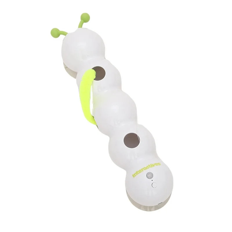 Electric Caterpillar Pet Cat Toy Suction Cup Interactive Smart Boredom Relief Device for Cats Self-Entertainment